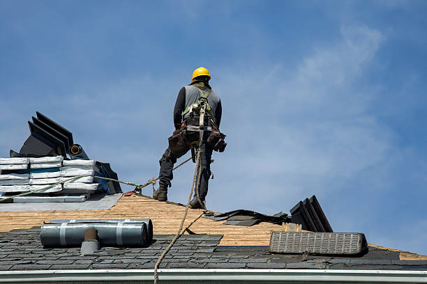 Professional Gutter Installation technician working in Fremont, NH